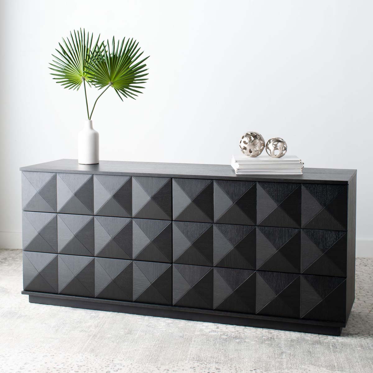 Patty 6 Drawer Dresser | Safavieh Couture - Black