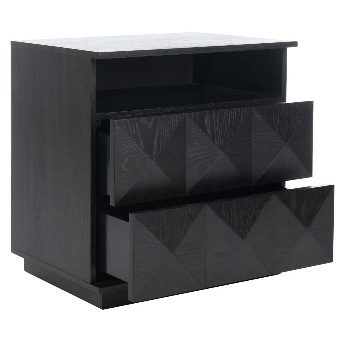 Patty 2 Drawer Nightstand | Safavieh Couture - Black