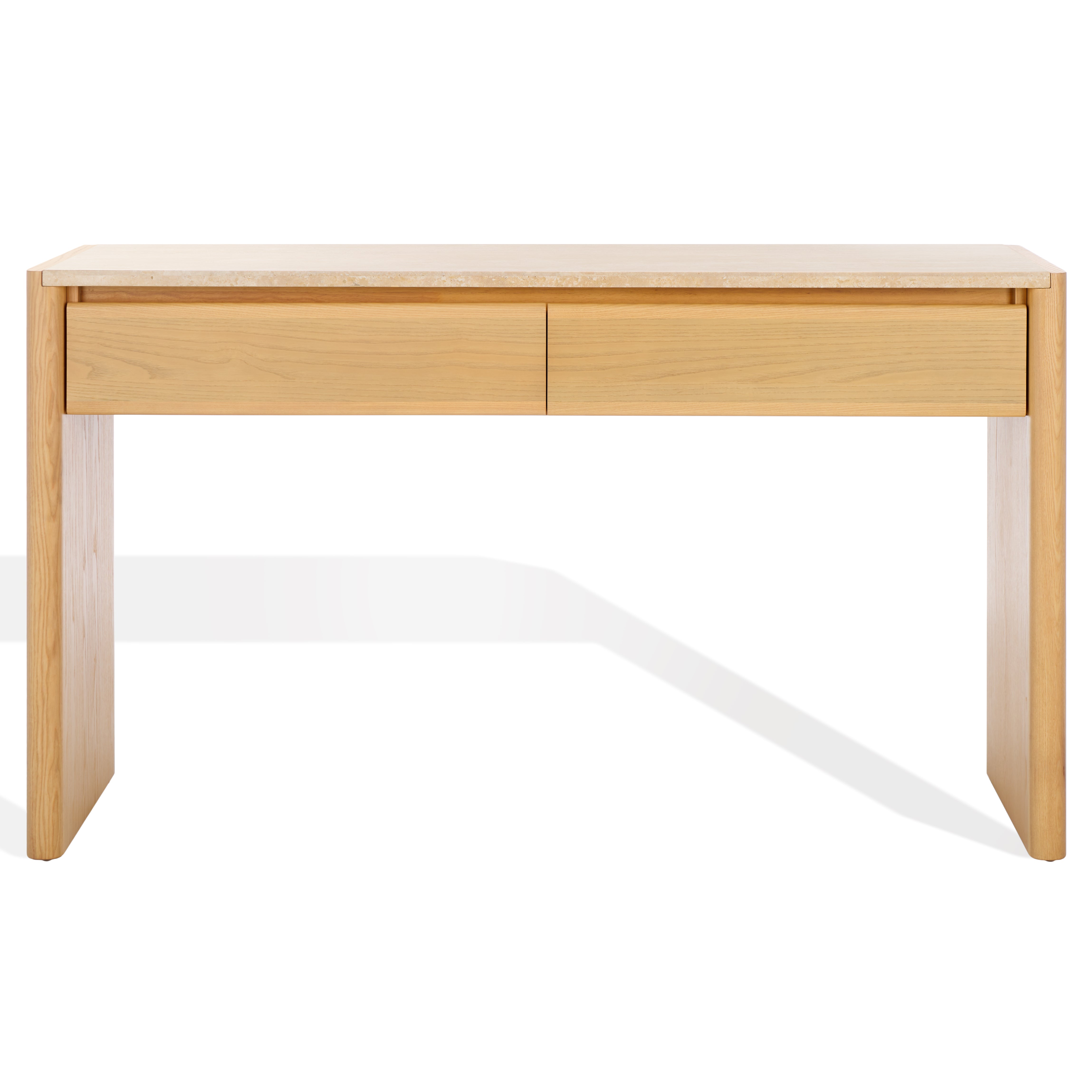 Bellarose Travertine Console Table | Safavieh Couture - SFV7230