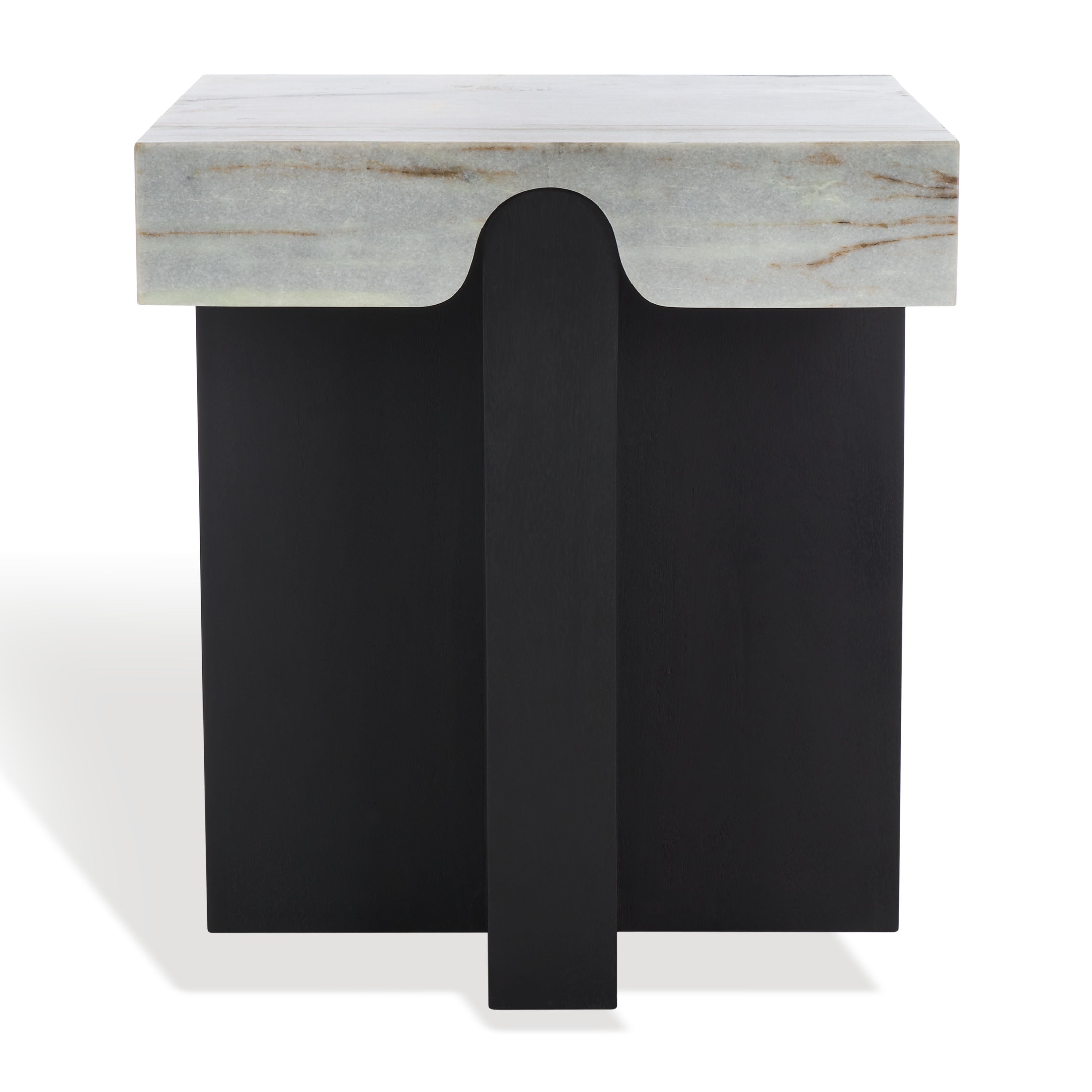 Safavieh Couture Roxandra Marble Top Accent Table, SFV8305 - Black / White
