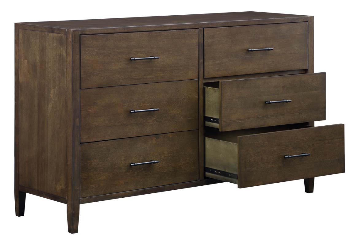 Tompkins 6 Drawer Dresser | Safavieh Couture - Dark Walnut