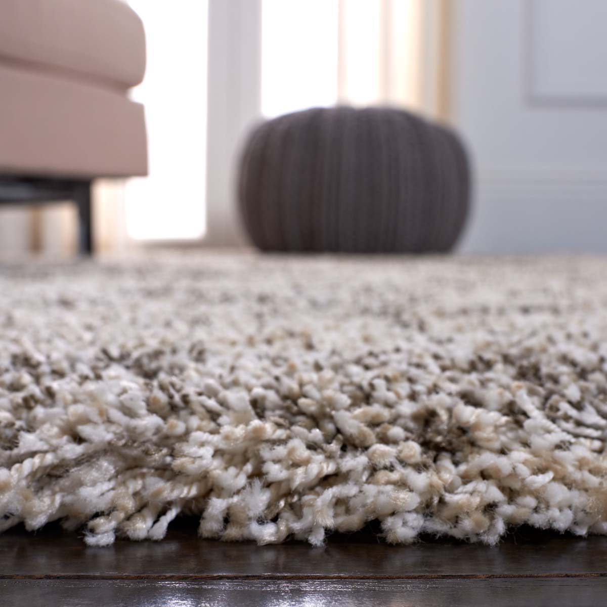 Safavieh Hudson Shag 206 Rug, SGH206 - Ivory / Grey