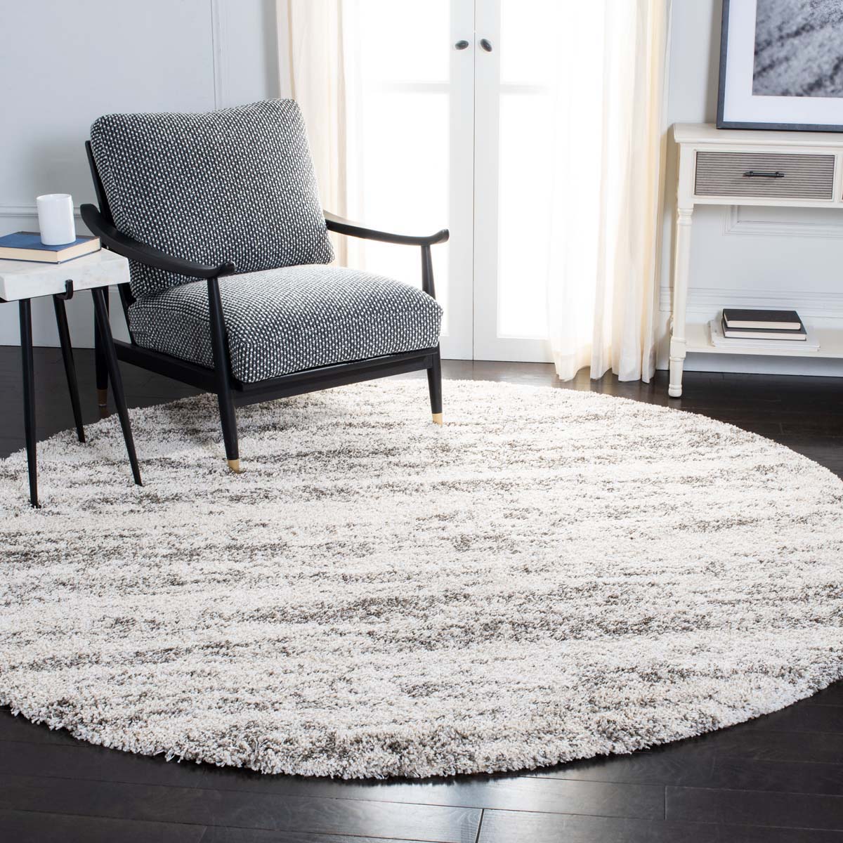 Safavieh Hudson Shag 206 Rug, SGH206 - Ivory / Grey
