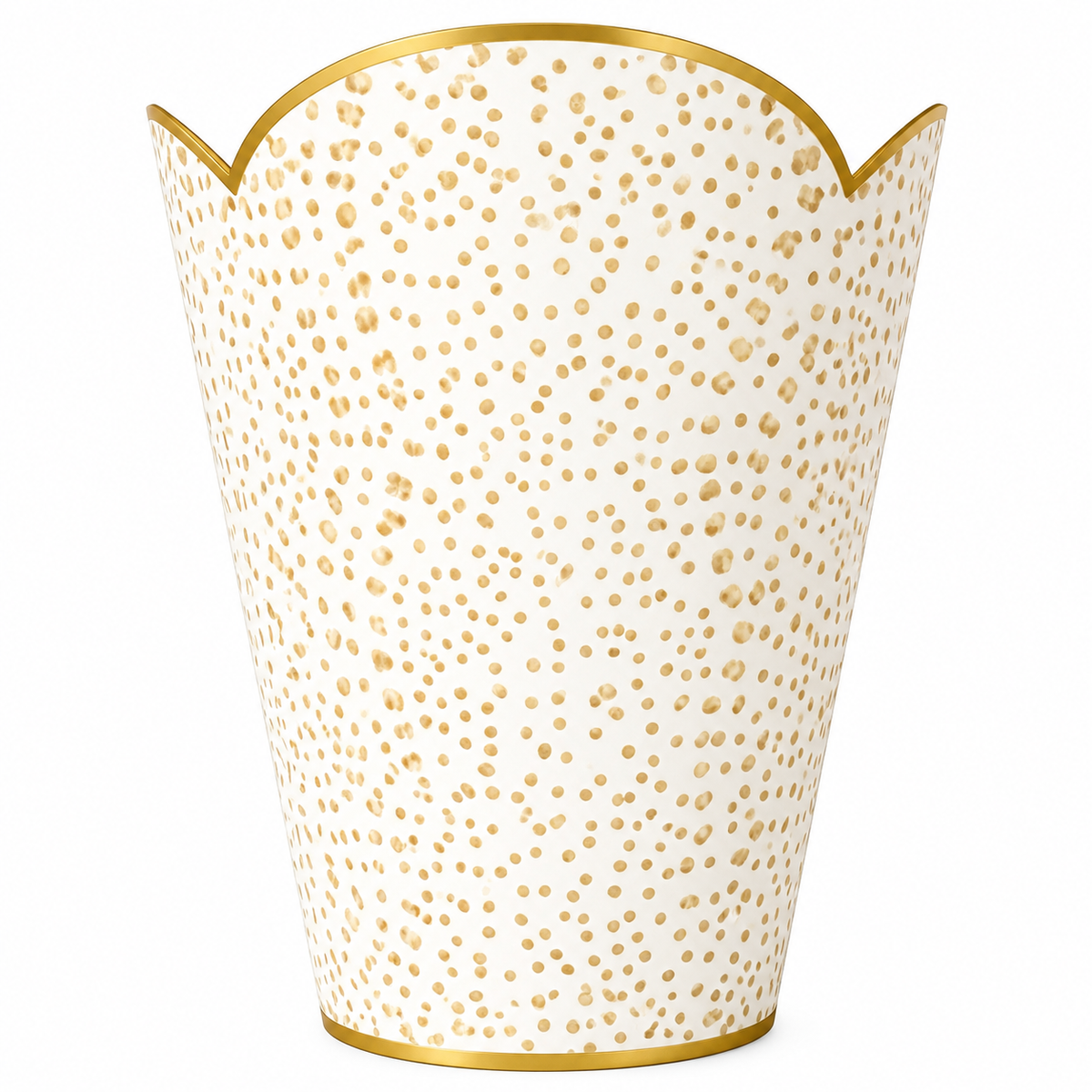 Tan Polka Dot Wastepaper Basket & Tissue Holder (2 Options)