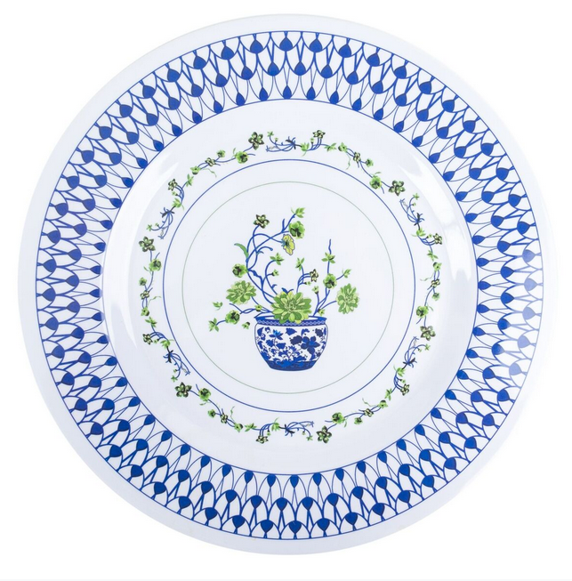 Floral Cache Pot Melamine Dinnerware Collection