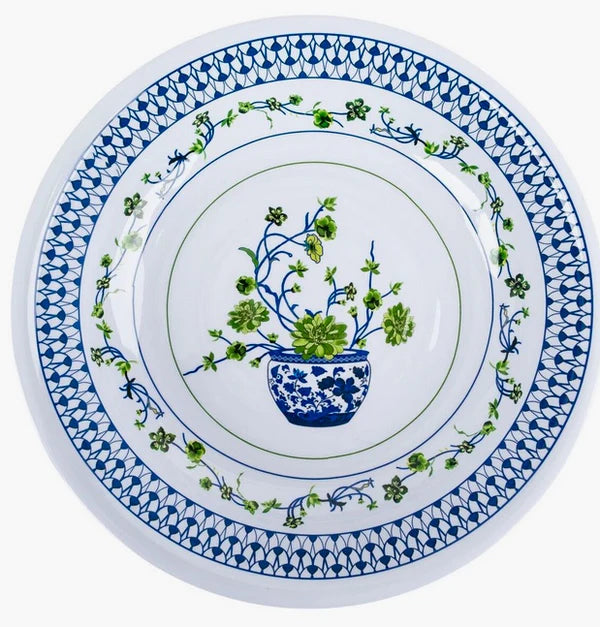Floral Cache Pot Melamine Serving Set