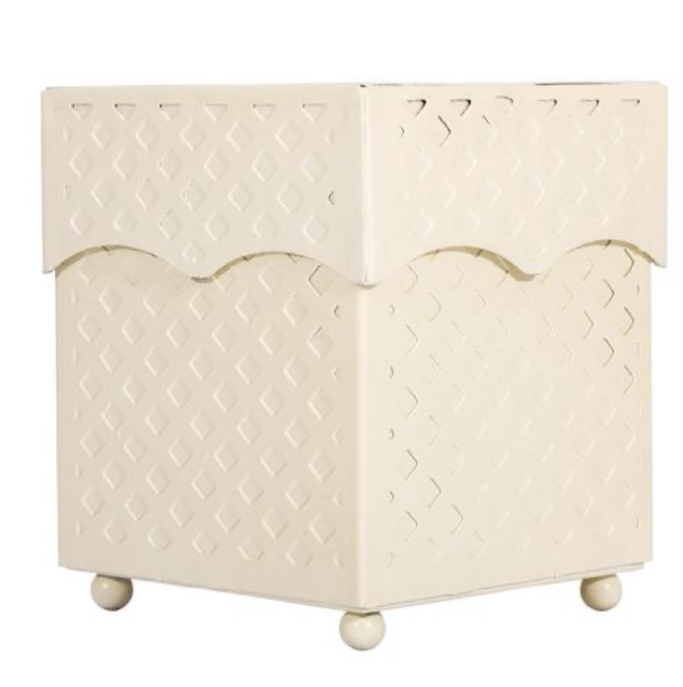 Butter Yellow Lattice Tissue Holder: Final Sale