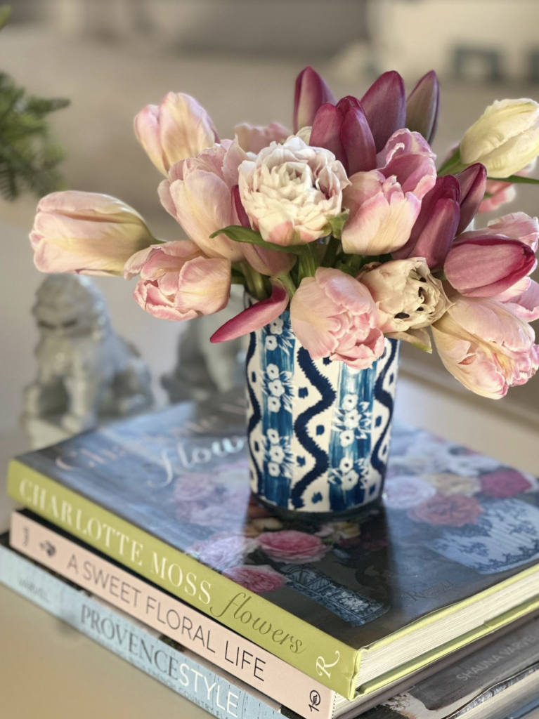 Royal Blue IKat Glass Bud Vase