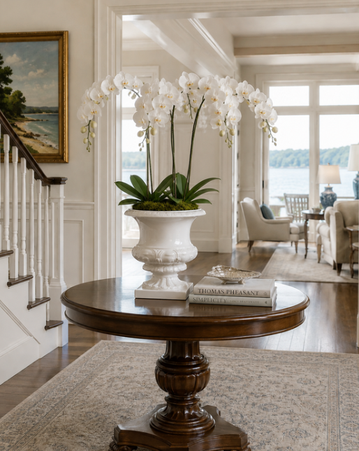 Classic White Porcelain Urn Planter