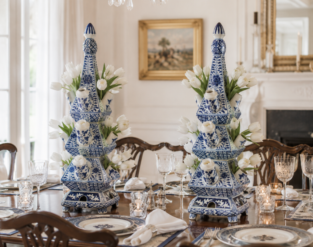 Original Blue and White Tulipiere