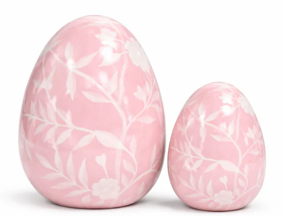 Pink Floral & Vine Egg
