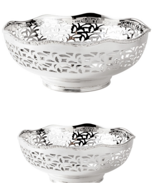 Pierced Lace Silver Bowl