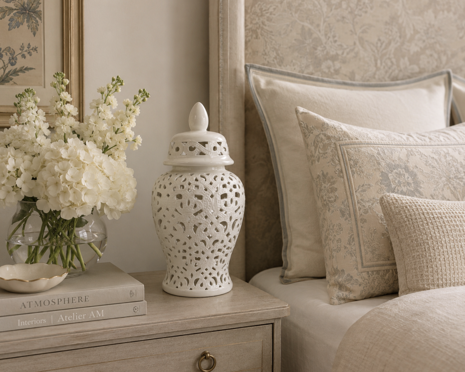 Ornate Scroll Pierced Jar (3 Sizes)