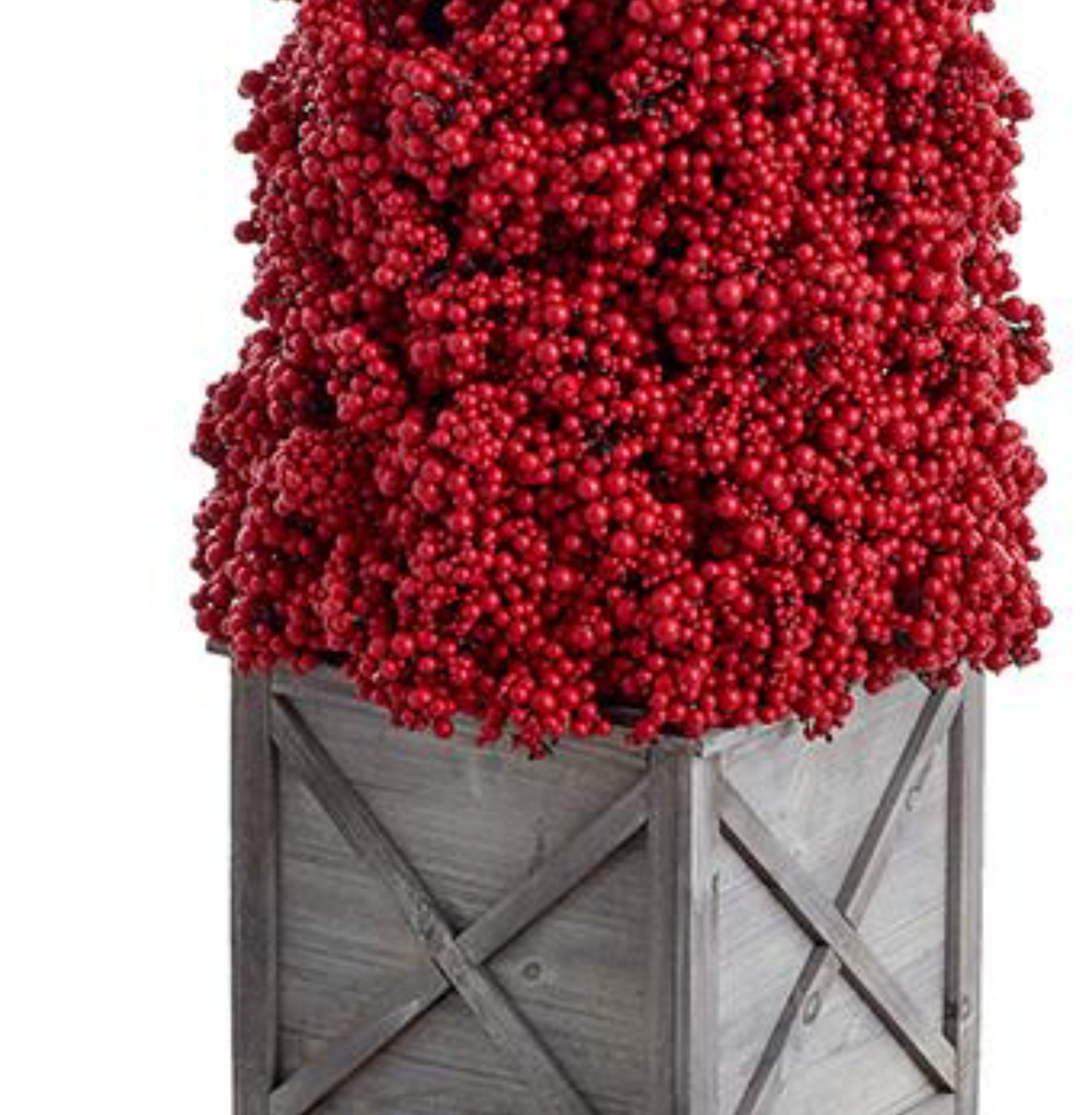 Berry Cone Topiary in Square Planter