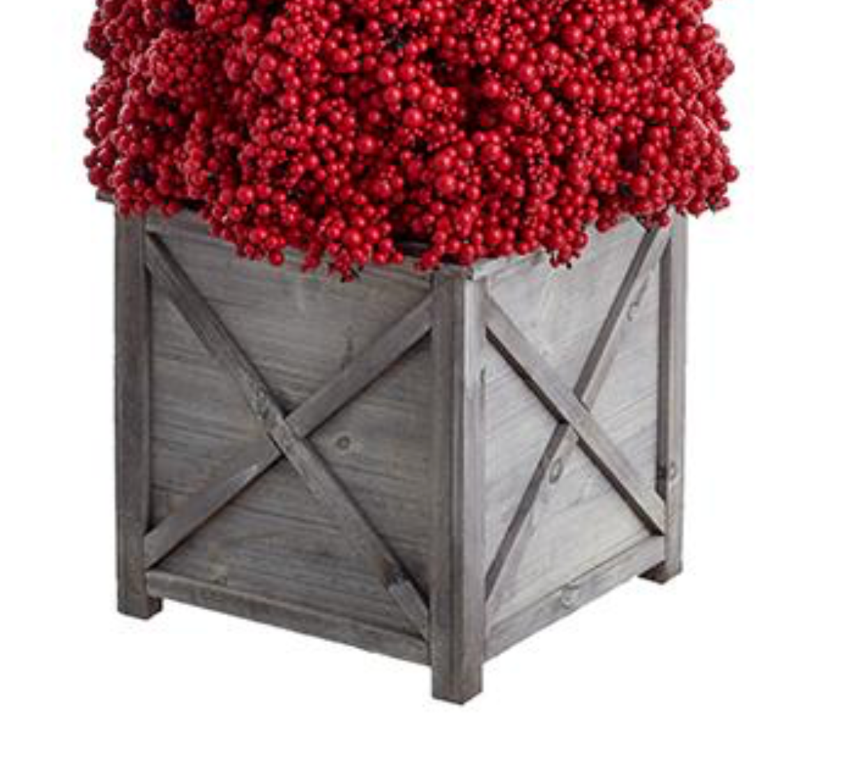 Berry Cone Topiary in Square Planter