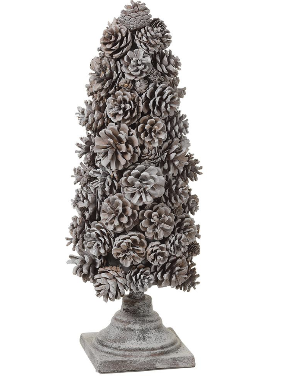 Pair of Icy Pinecone Topiary