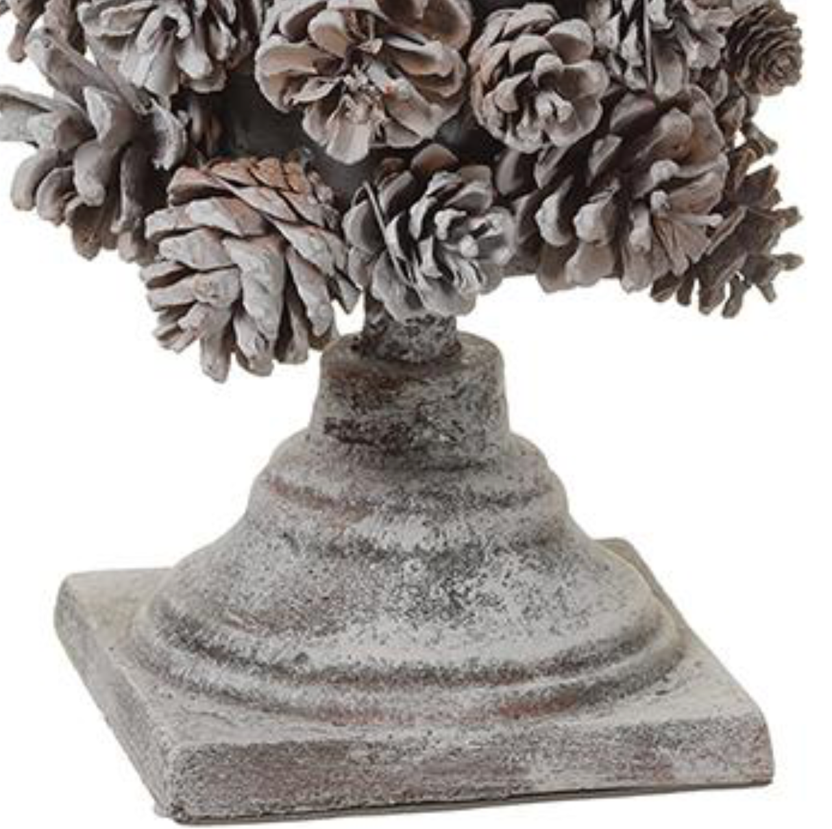 Pair of Icy Pinecone Topiary