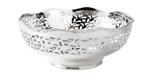 Pierced Lace Silver Bowl