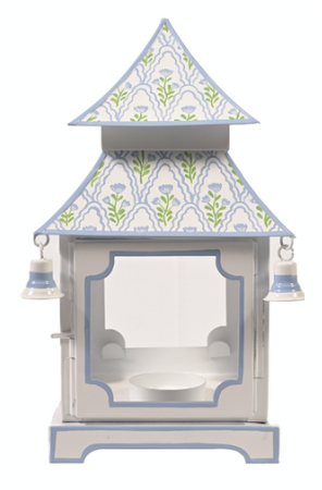 White & Lavender Tulip Pagoda Lantern (3 Sizes)