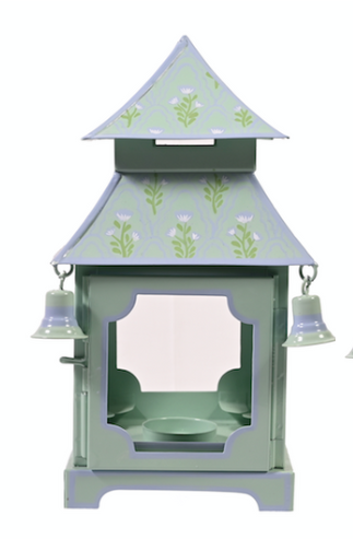 Sage Green &  Lavender Tulip Pagoda Lantern (3 Sizes)