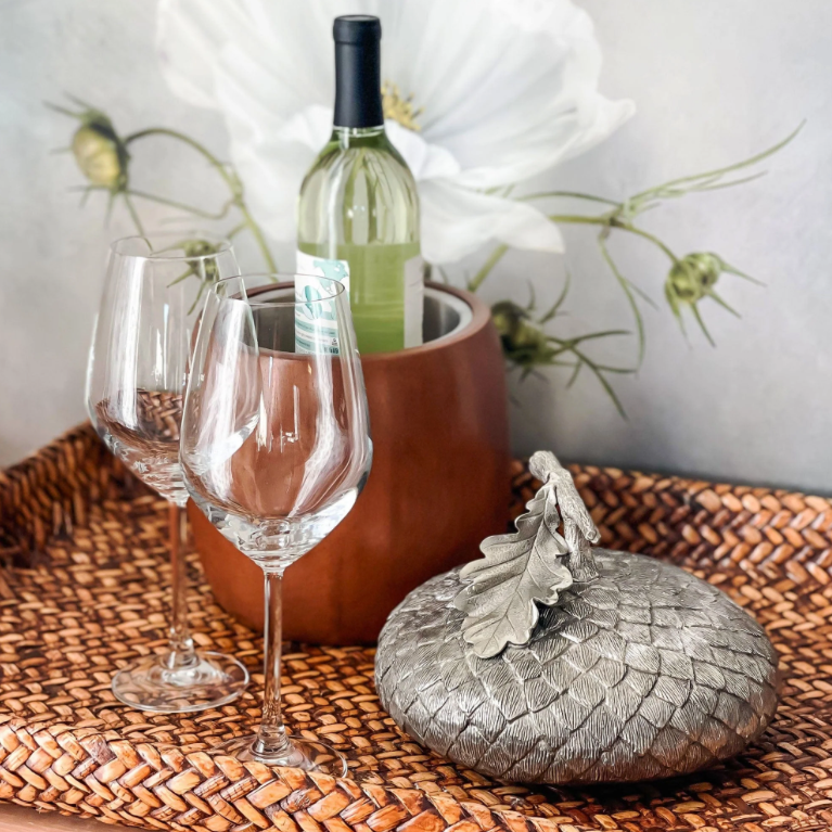 WOOD ACORN ICE BUCKET