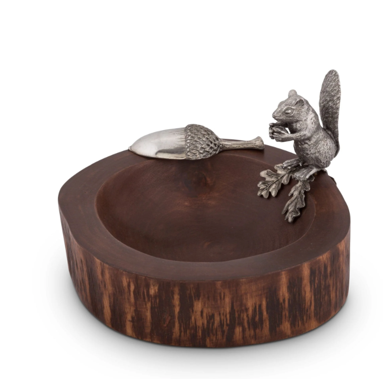 STANDING SQUIRREL NUT BOWL & SCOOP