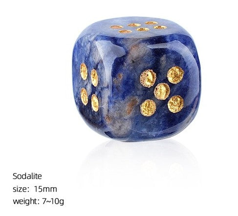 Natural Semi-Precious Gemstone Mahjong Dice – Set of 2