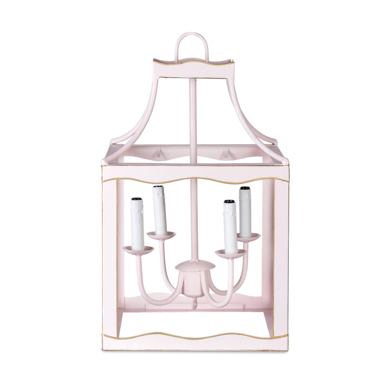 Mid Size Soft Pink & Gold Lantern