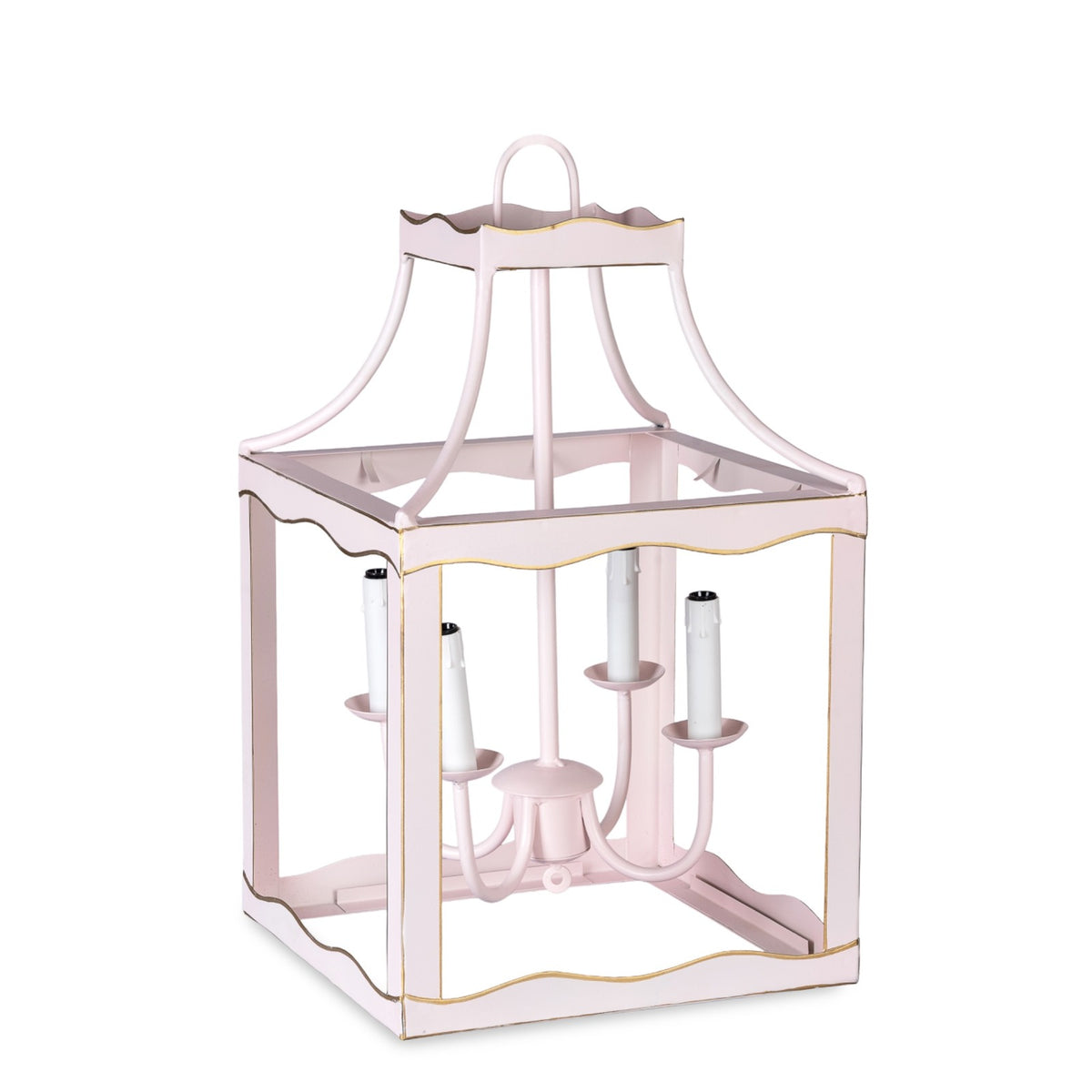 Mid Size Soft Pink & Gold Lantern