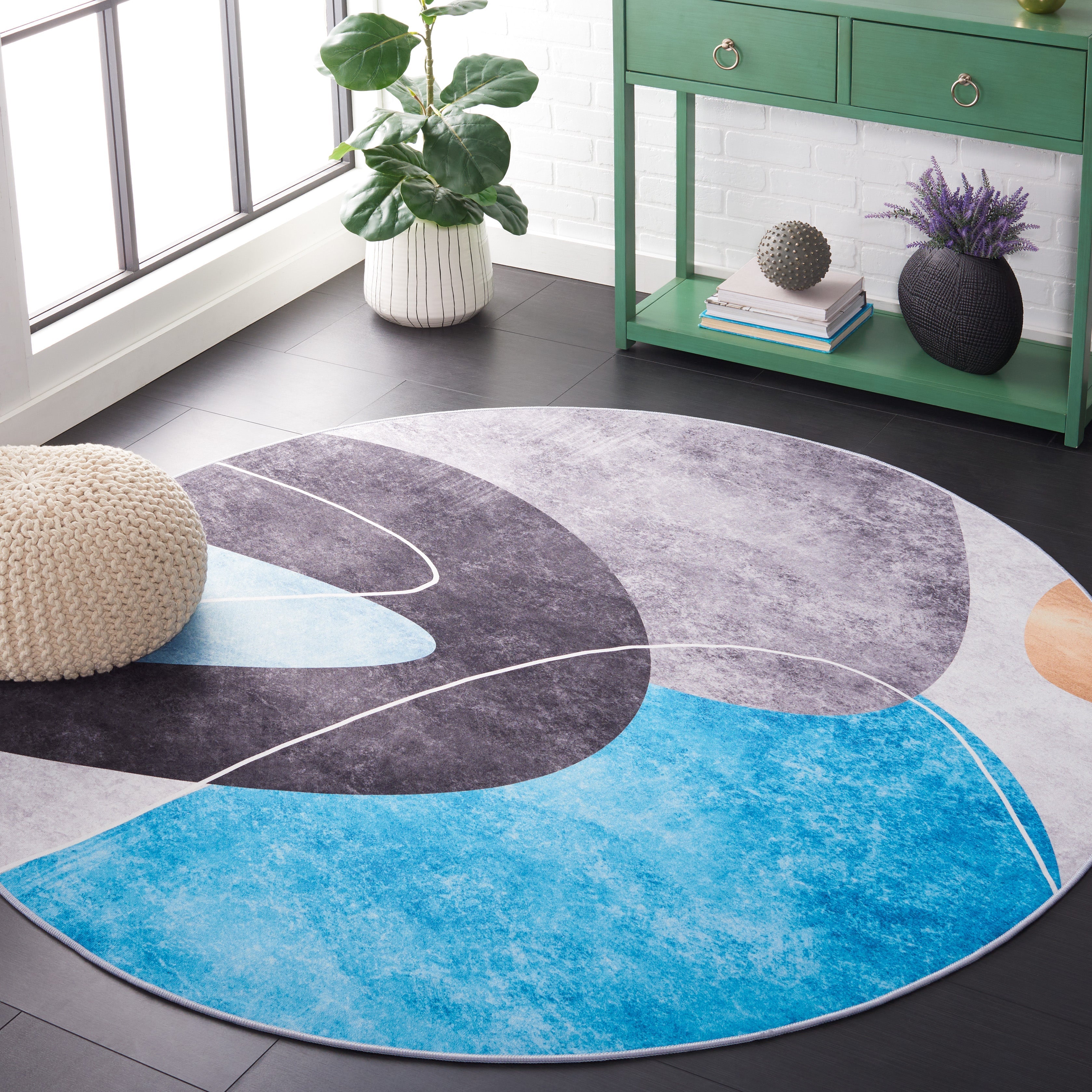 Dark Grey / Turquoise