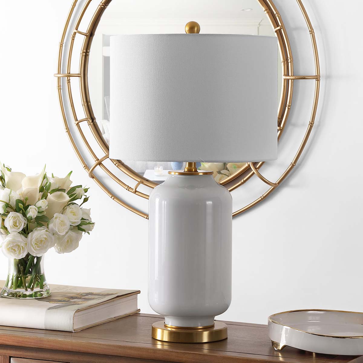 Safavieh Amaia Glass Table Lamp , TBL4285 - White