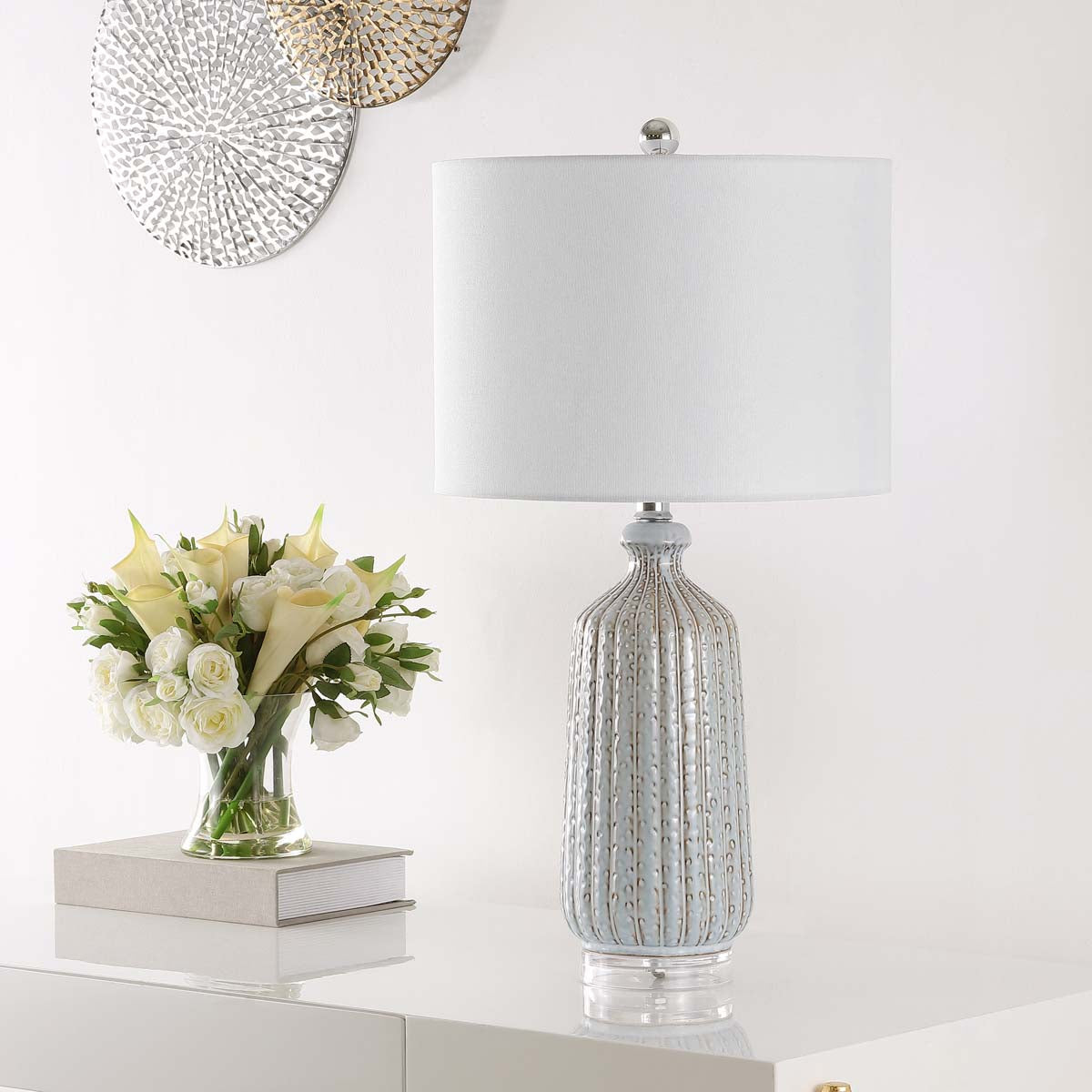 Safavieh Amberly Table Lamp , TBL4401 - Reactive Grey