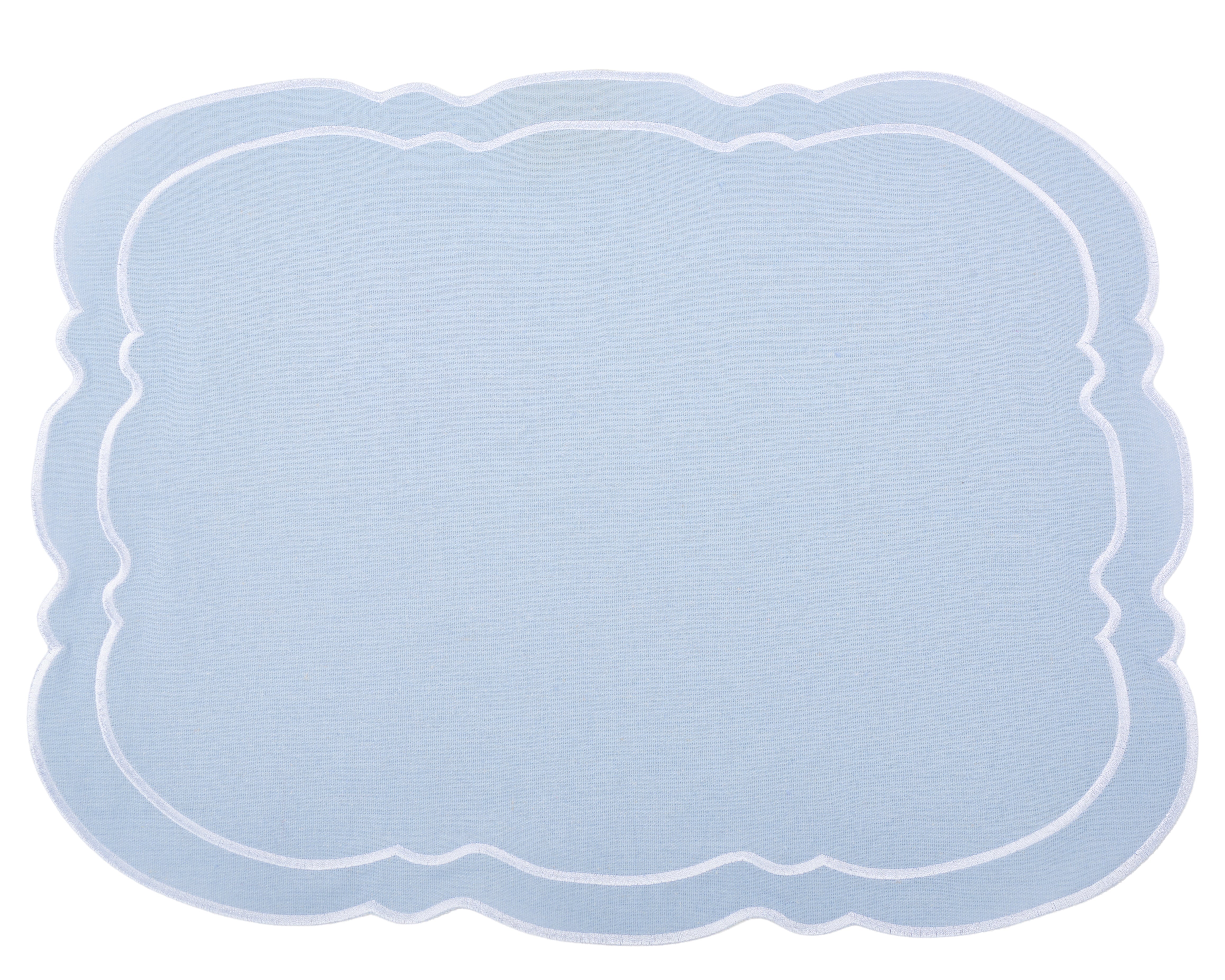 Charleston Pale Blue & White Placemat & Napkin