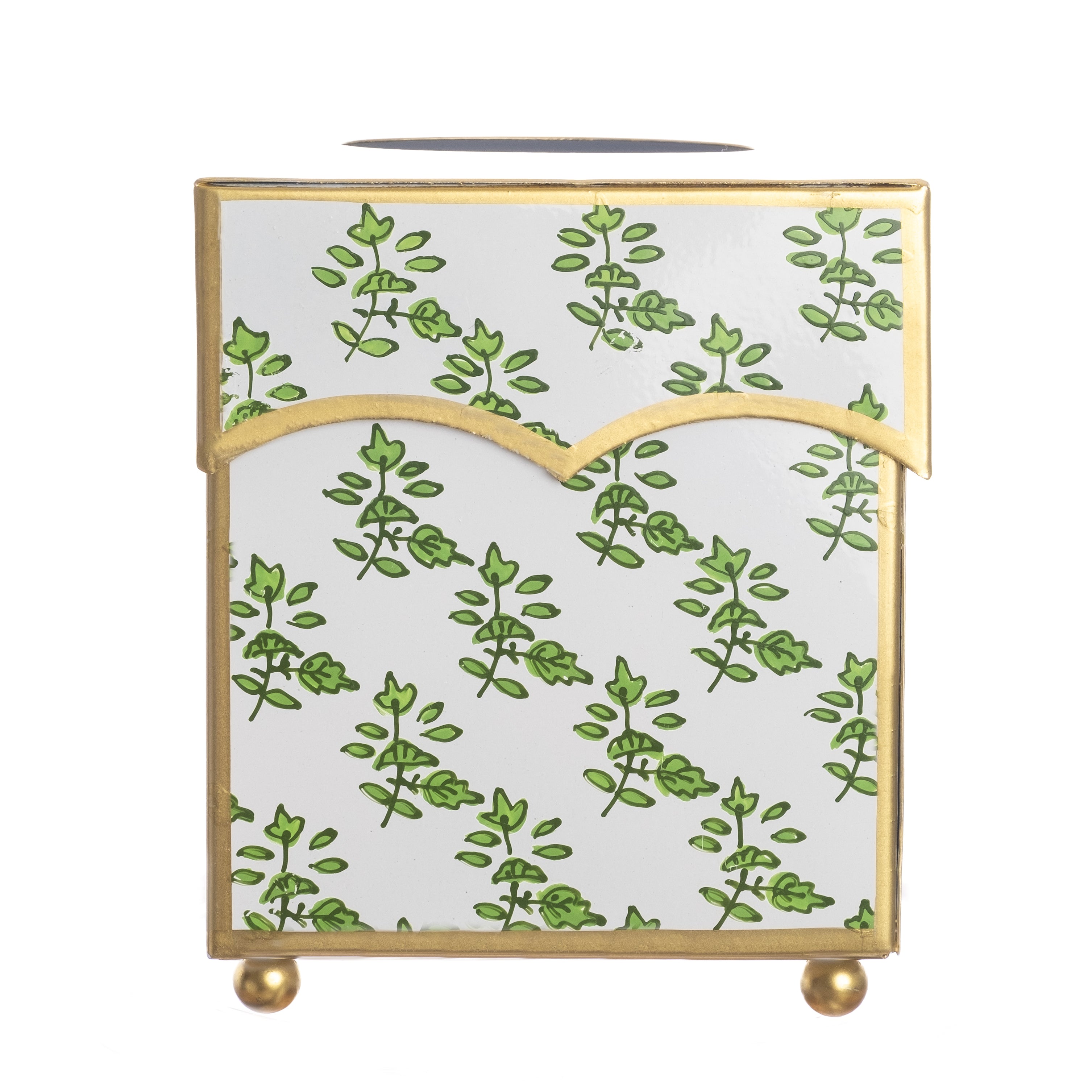 Green Blossom Wastepaper Basket & Tissue (3 Options)