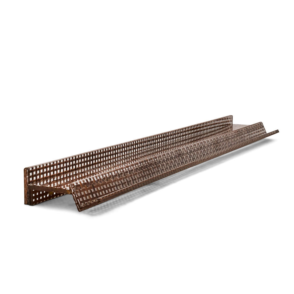 Horizon Mahjong Rack & Pusher | 20 Inches | Set of 4 | Chocolate Woven Rattan