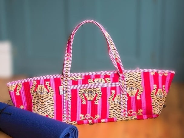 Tiger Print Mahjong Accessory Bags