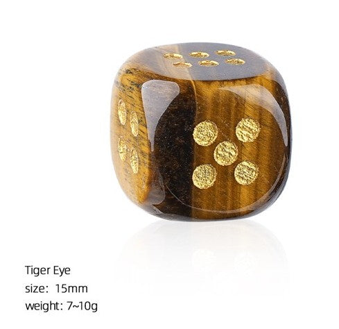 Natural Semi-Precious Gemstone Mahjong Dice – Set of 2