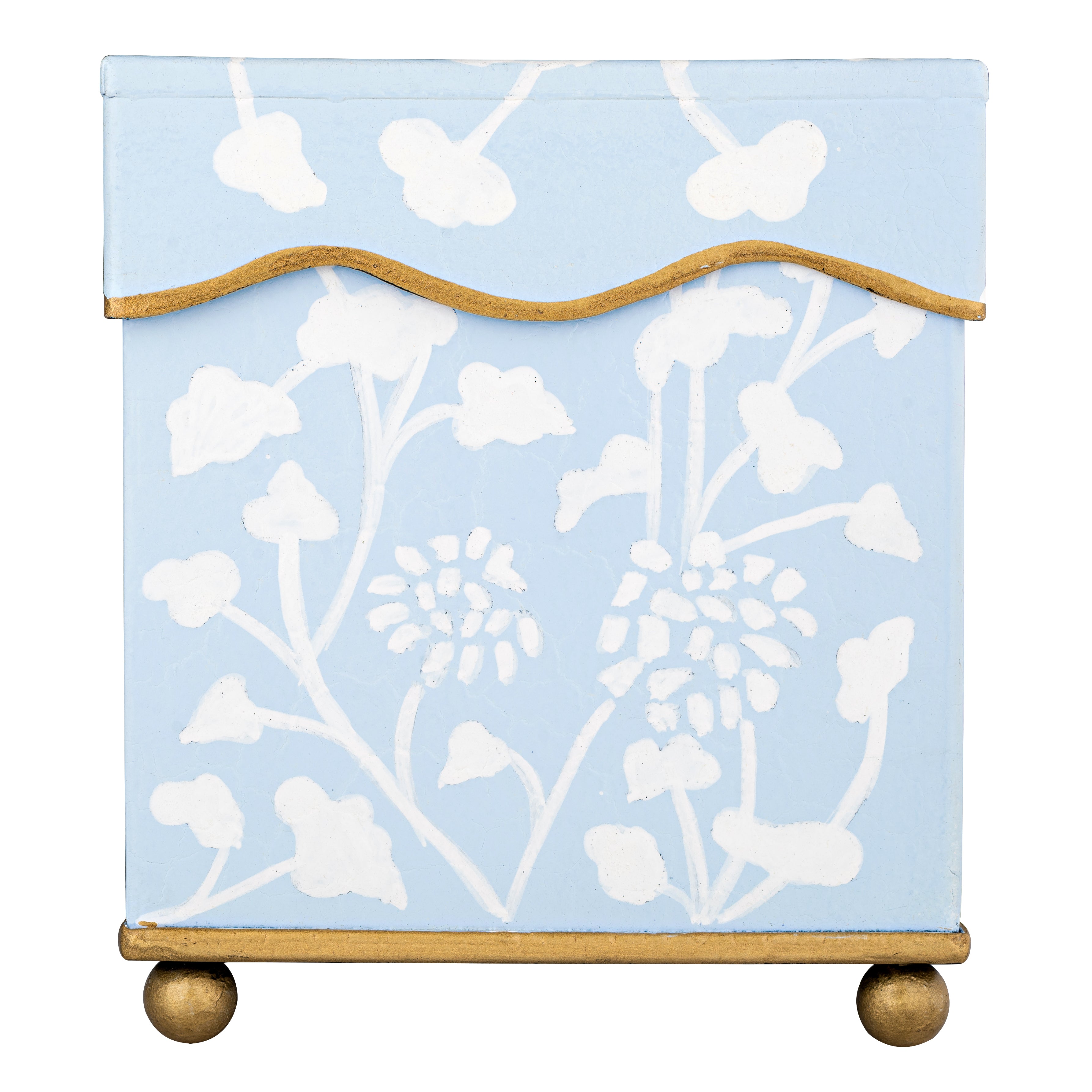 Pale Blue Spring Floral Tissue Holder