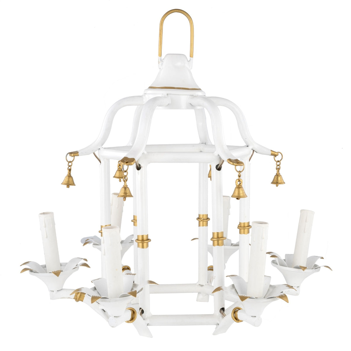 Ivory & Gold Chinoiserie Chandelier