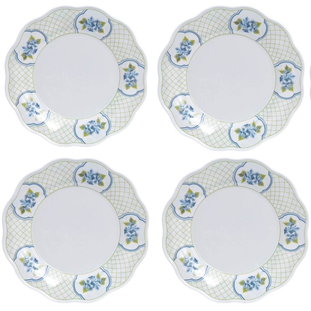 Green Hydrangea Melamine Dinnerware Collection