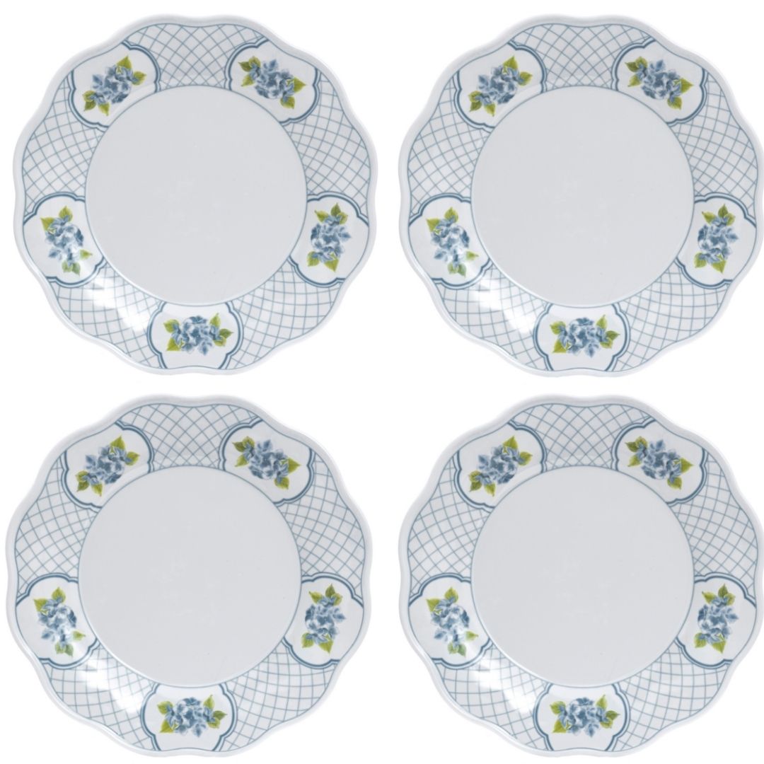 Blue Hydrangea Melamine Dinnerware Collection