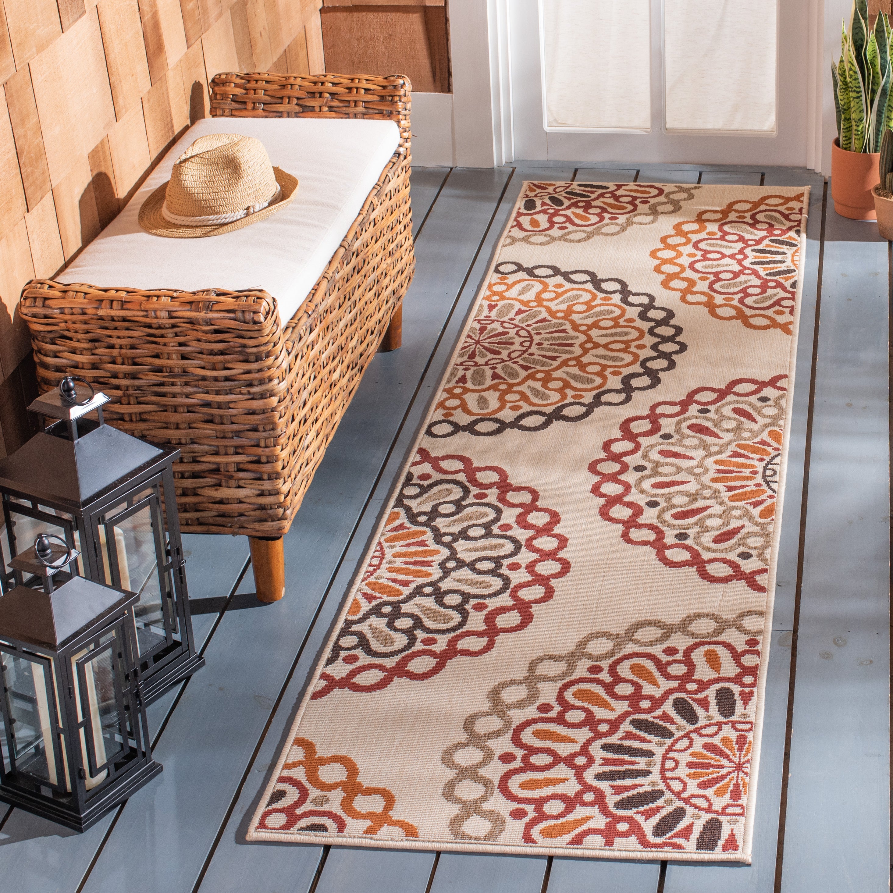 Veranda 092 Rug | Safavieh - VER092 - Cream / Red