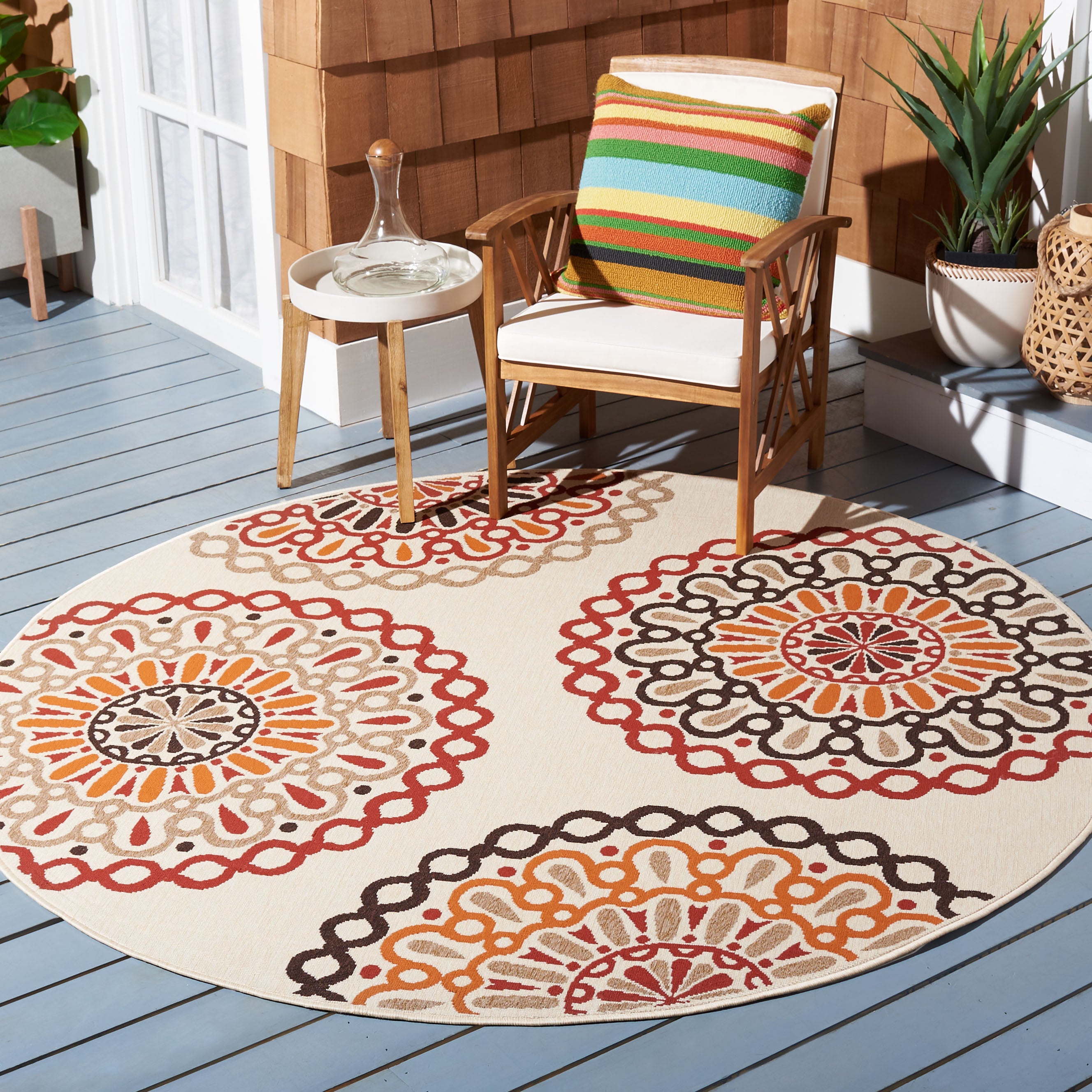 Veranda 092 Rug | Safavieh - VER092 - Cream / Red