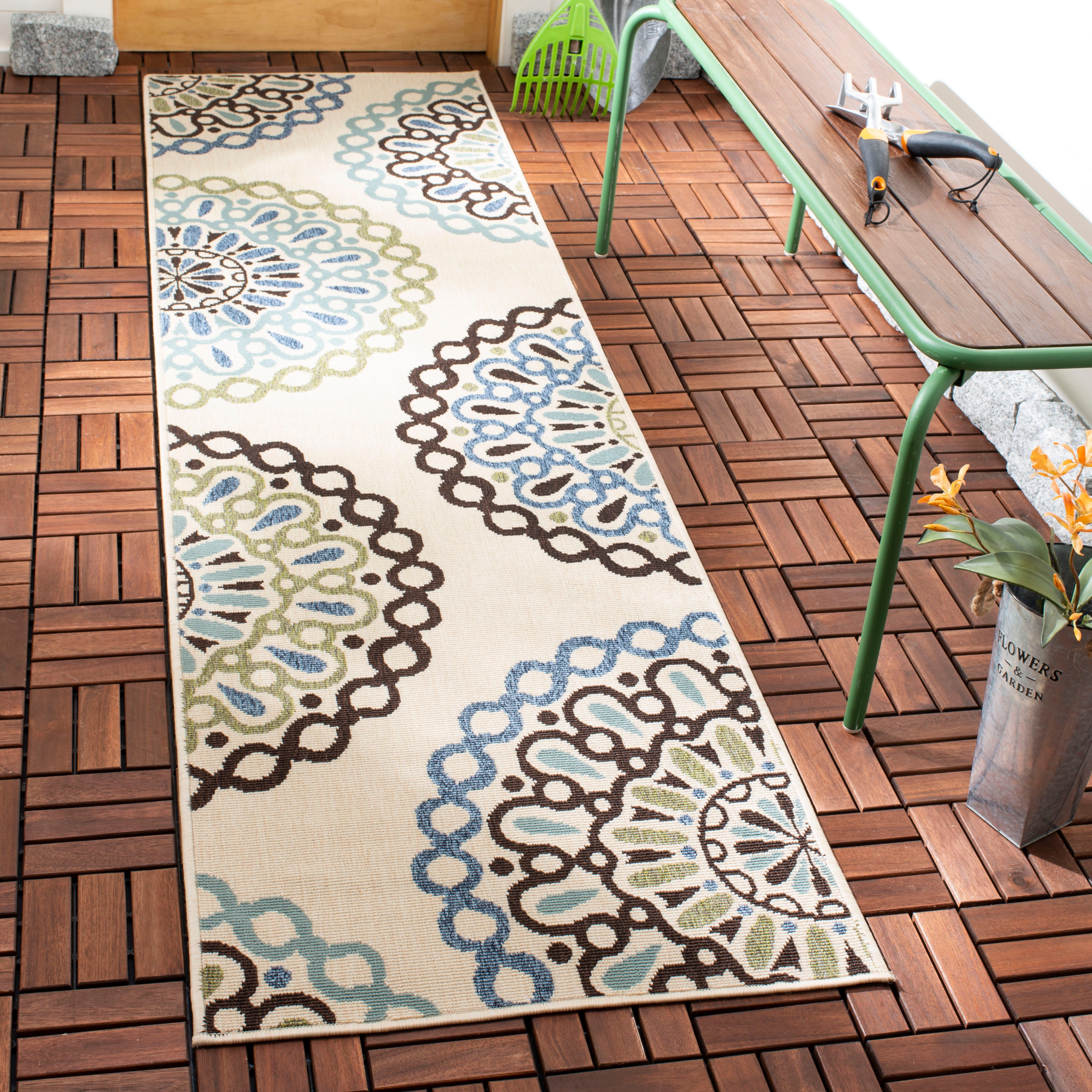 Veranda 092 Rug | Safavieh - VER092 - Cream / Blue