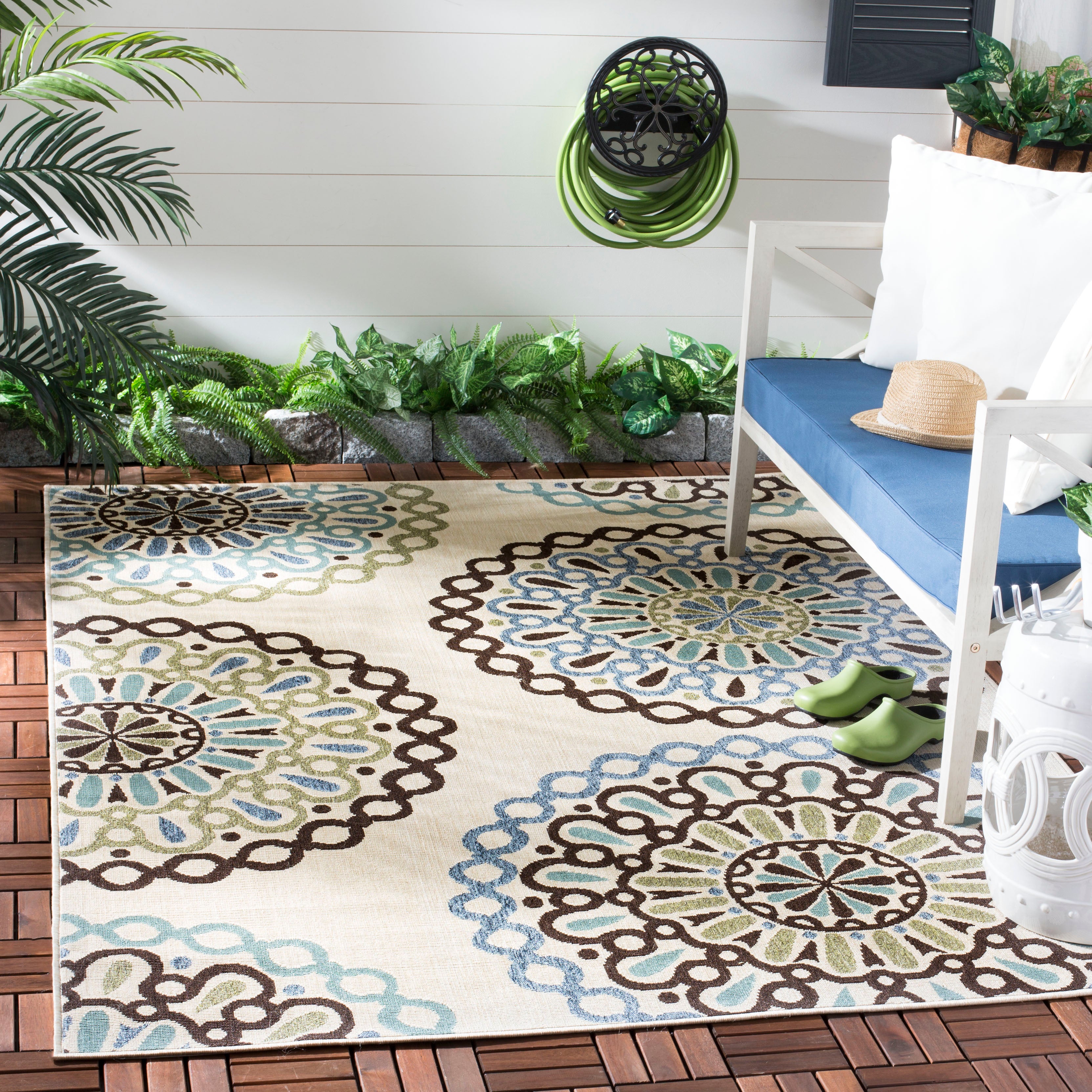 Veranda 092 Rug | Safavieh - VER092 - Cream / Blue