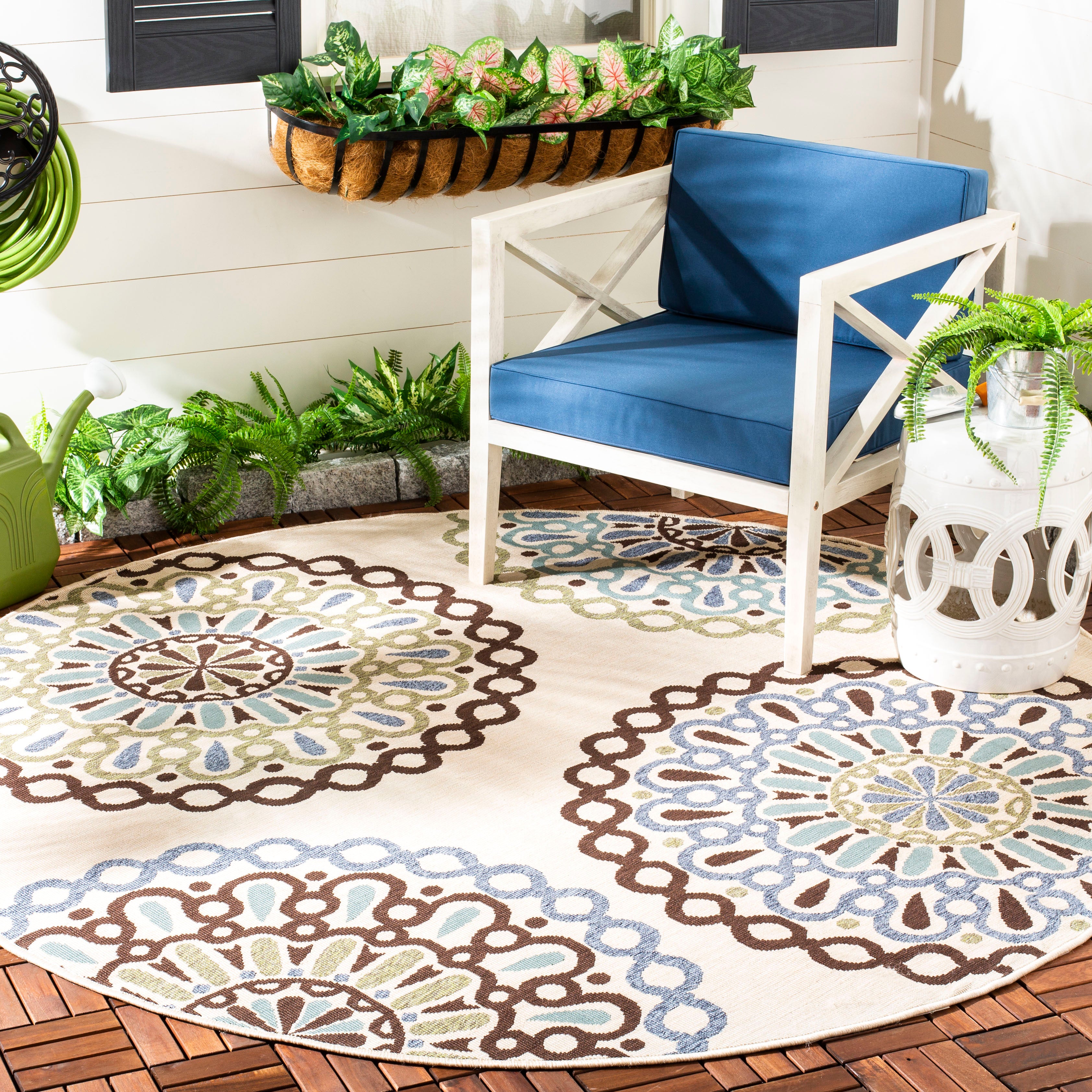 Veranda 092 Rug | Safavieh - VER092 - Cream / Blue