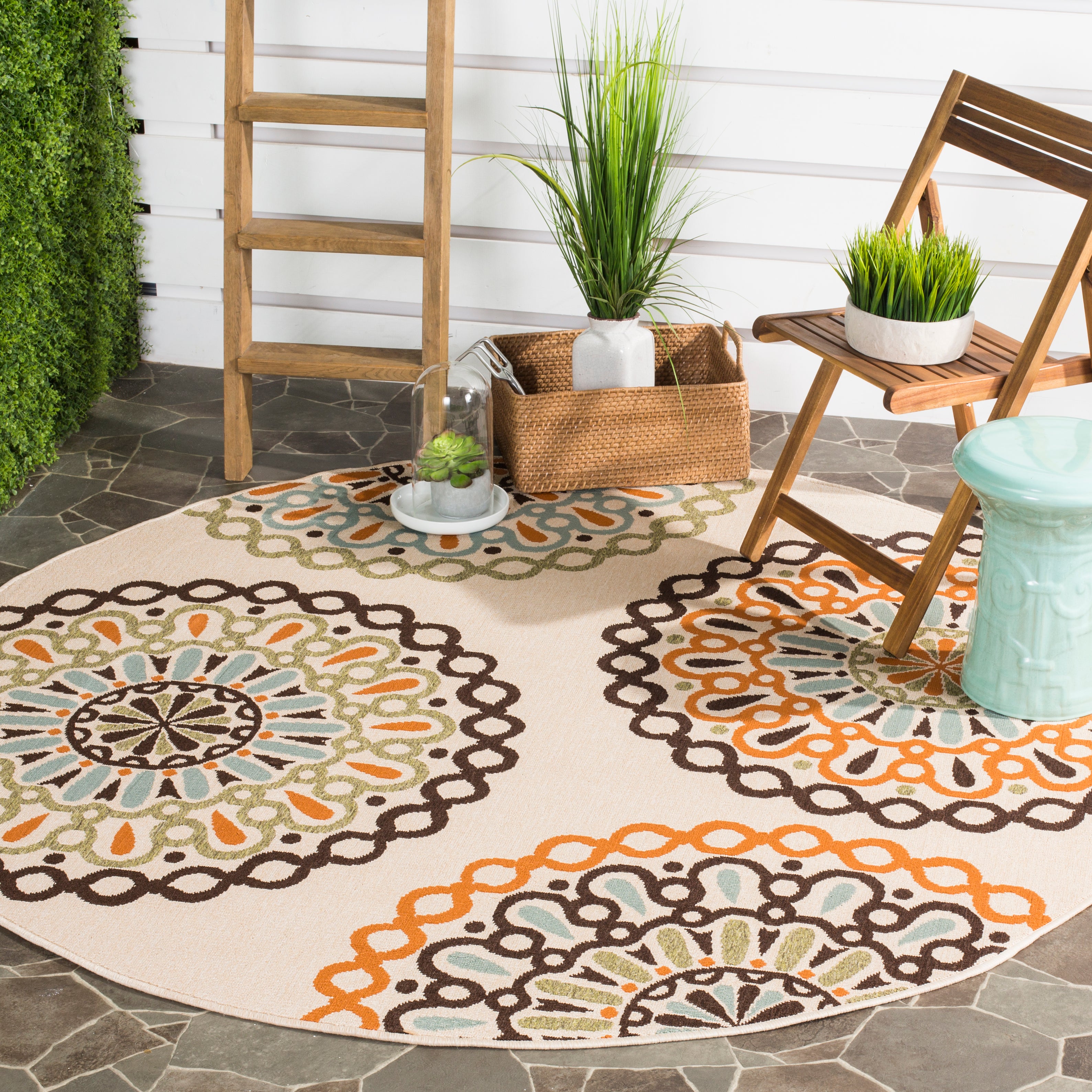 Veranda 092 Rug | Safavieh - VER092 - Cream / Terracotta