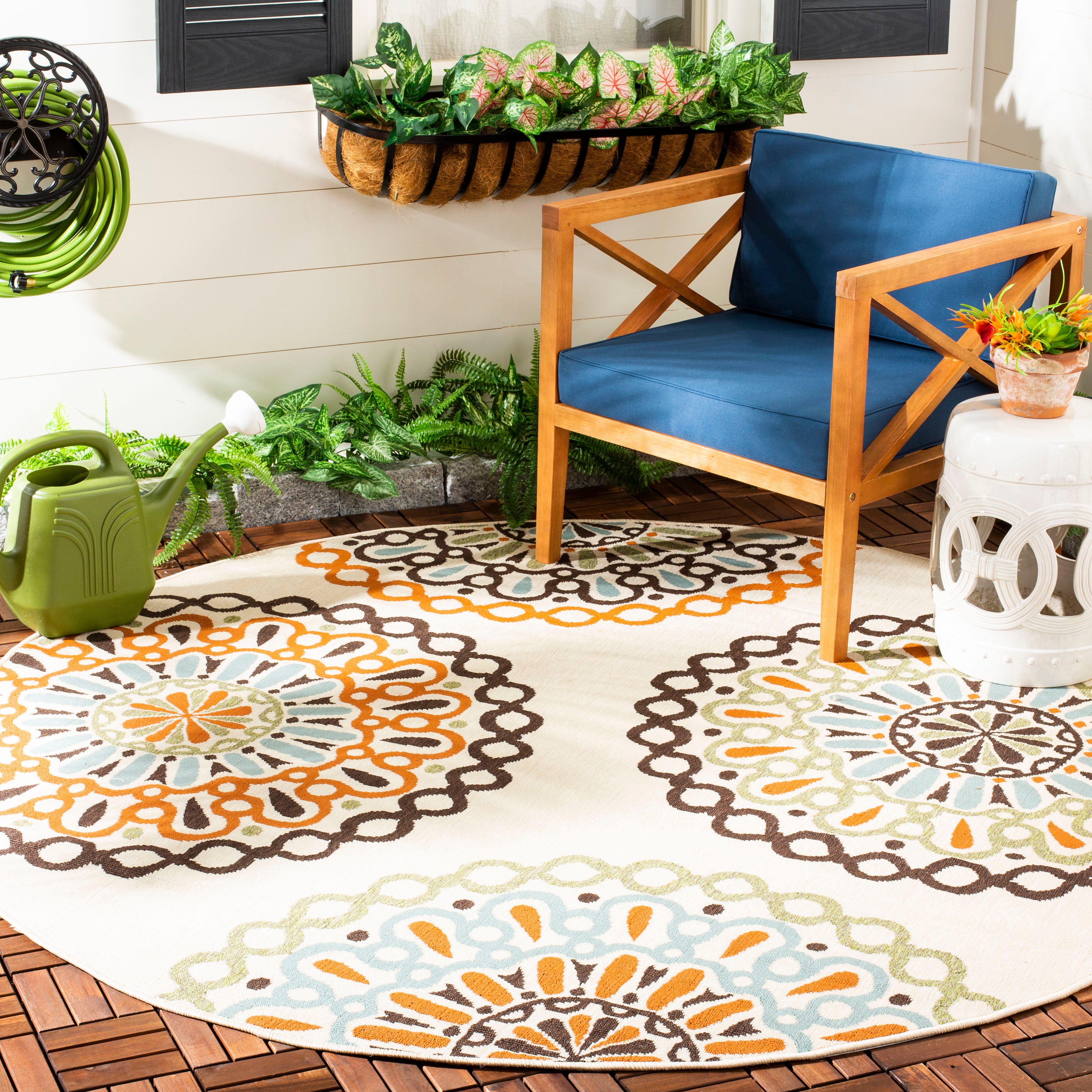 Veranda 092 Rug | Safavieh - VER092 - Cream / Terracotta