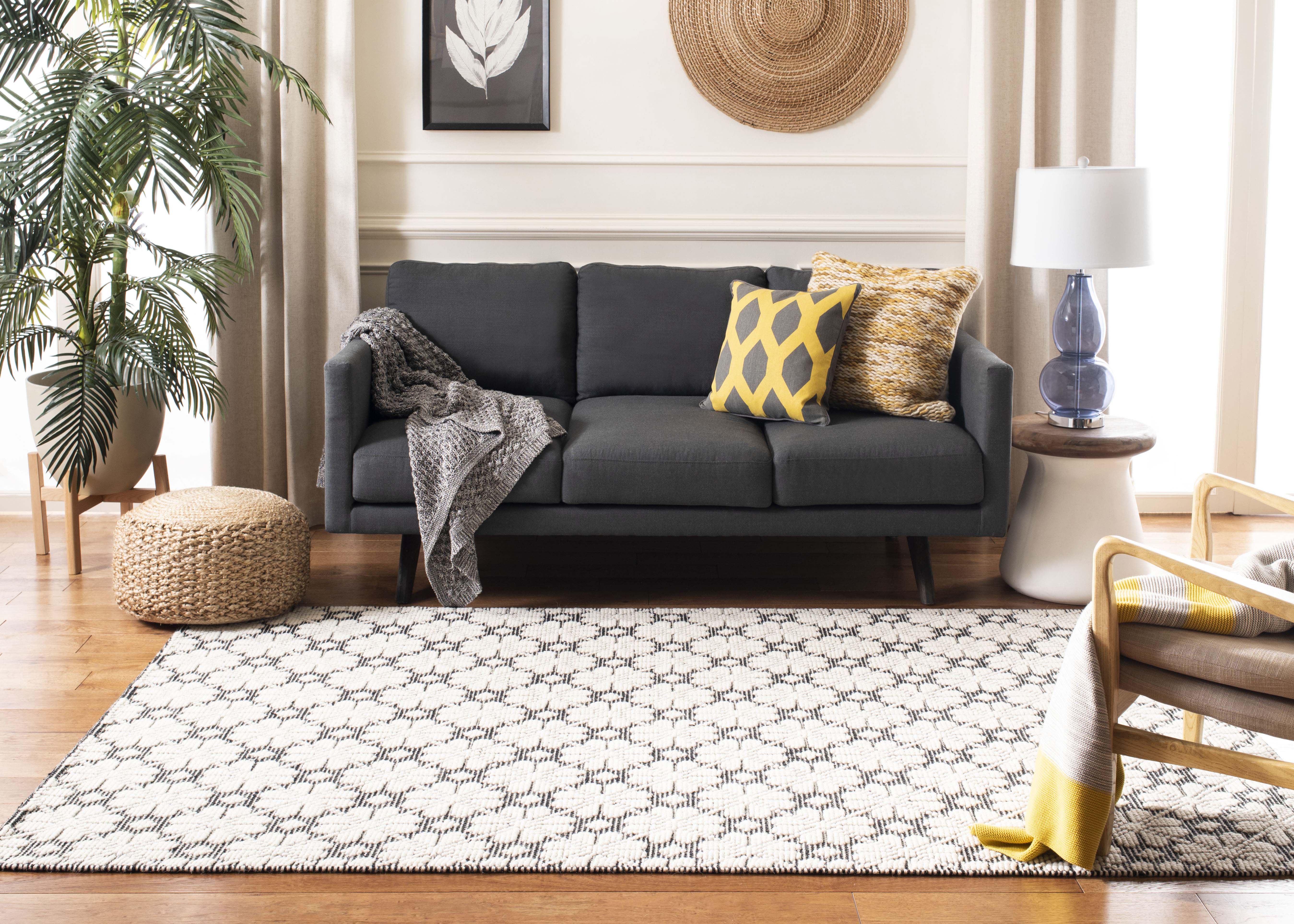 Vermont 303 Rug | Safavieh - VRM303 - Ivory / Black