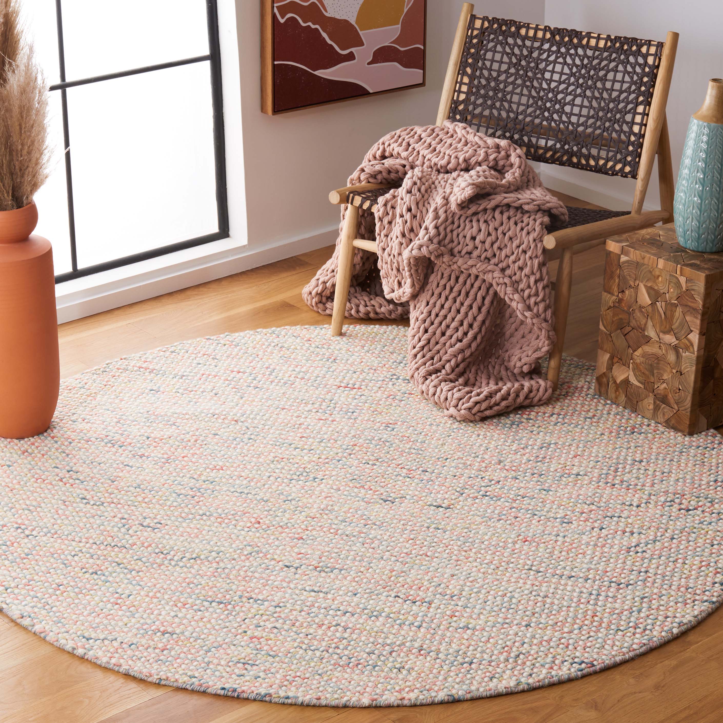 Vermont 401 Rug | Safavieh - VRM401 - Ivory / Pink